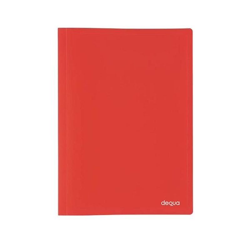 DEQUA Carpeta 20 fundas PP A4 translucido rojo DEQUA Carpeta 20 fundas PP A4 translucido rojo
