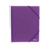 DEQUA Carpeta 30 fundas espiral con gomas y sobre A4 translucido violeta