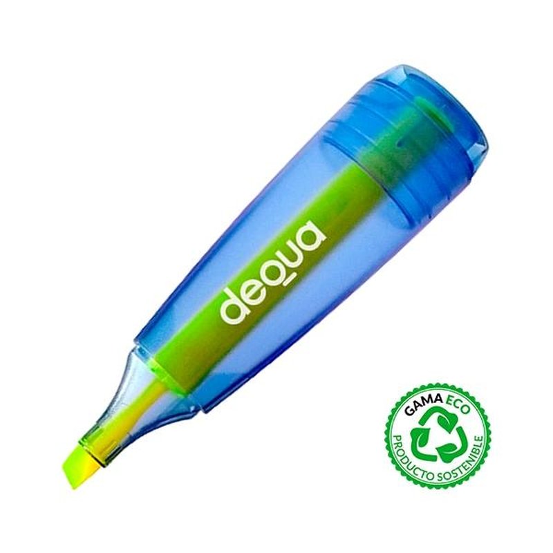 DEQUA Marcador fluorescente reciclado trazo 1,5mm amarillo