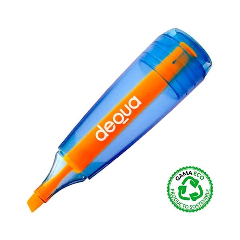 DEQUA Marcador fluorescente reciclado trazo 1,5mm naranja