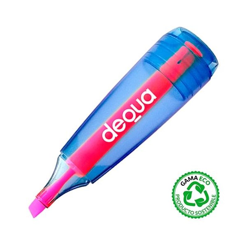 DEQUA Marcador fluorescente reciclado trazo 1,5mm rosa