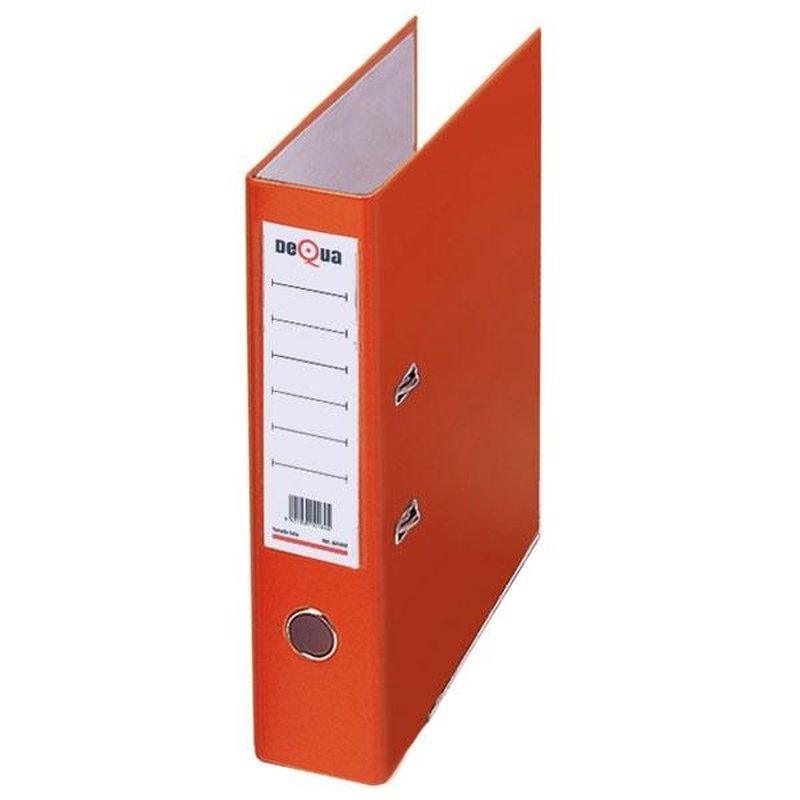 Dequa Archivador de palanca - Con rado - Folio - Lomo 70 mm - Color naranja