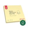Dequa Bloc notas adhesivas zig-zag 100h 75x75mm amarillo