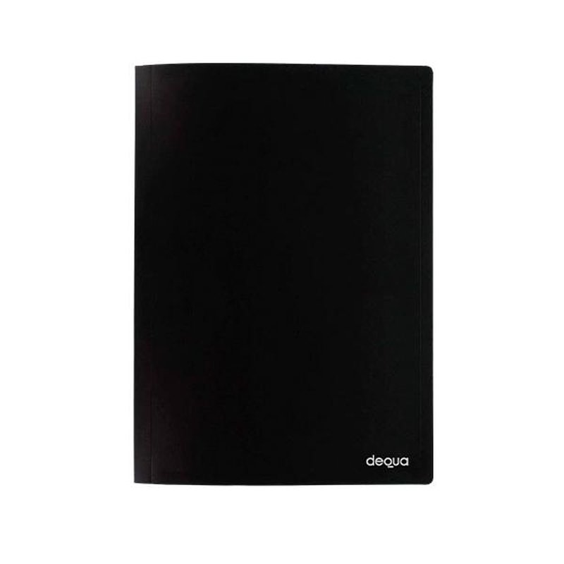 Dequa Carpeta 10 fundas PP Folio negro Dequa Carpeta 10 fundas PP Folio negro
