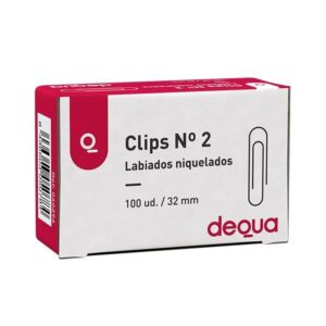 Dequa Clips labiados - Nº 2 - 32 mm - Caja 100 ud