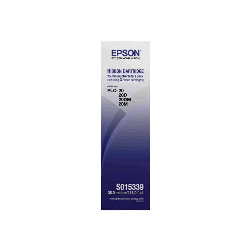Epson Cartucho negro SIDM para PLQ-20/22, pack de 3 (C13S015339)