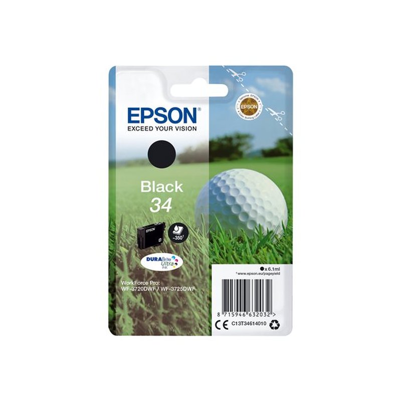 Epson Golf ball Singlepack Black 34 DURABrite Ultra Ink - Imagen 2