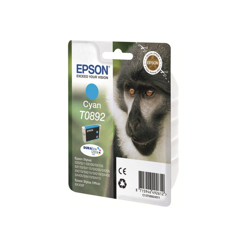 Epson Monkey Cartucho T0892 cian Epson Monkey Cartucho T0892 cian