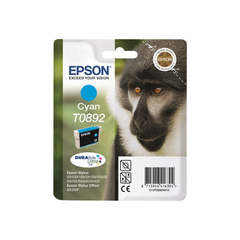 Epson Monkey Cartucho T0892 cian Epson Monkey Cartucho T0892 cian - Imagen 3