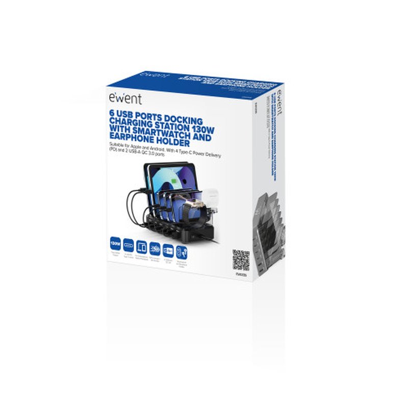 Ewent EW1335 cargador de dispositivo móvil Universal Negro Corriente alterna Carga rápida Interior Ewent EW1335 cargador de dispositivo móvil Universal Negro Corriente alterna Carga rápida Interior - Imagen 2