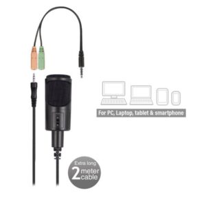 Ewent EW3552 micrófono Negro Micrófono para PC