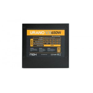 FUENTE ALIMENTACION NOX URANO VX650 650W 80+ BRONZE ATX NEGRO
