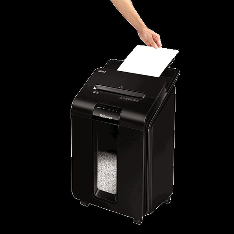 Fellowes AutoMax 100M triturador de papel Corte en partículas 22 cm Negro - Imagen 5