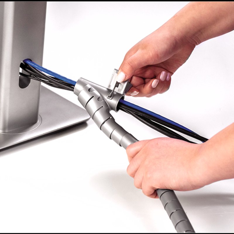 Fellowes CableZip Piso Tubo flexible para protección de cables Plata 1 pieza(s) - Imagen 3