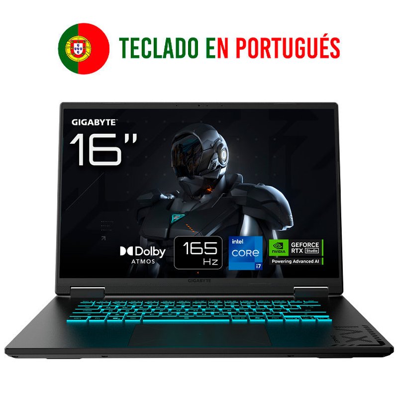 GIGABYTE GAMING A16 CVHI3PT894SD ordenador portatil Intel® Core™ i7 i7-13620H Portátil 40,6 cm (16") WUXGA 16 GB DDR5-SDRAM 1 TB SSD NVIDIA GeForce RTX 5060 Wi-Fi 6E (802.11ax) FreeDOS Negro