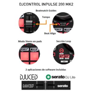 Alternative view of HERCULES CONSOLA DJ CONTROL INPULSE 200 MK2