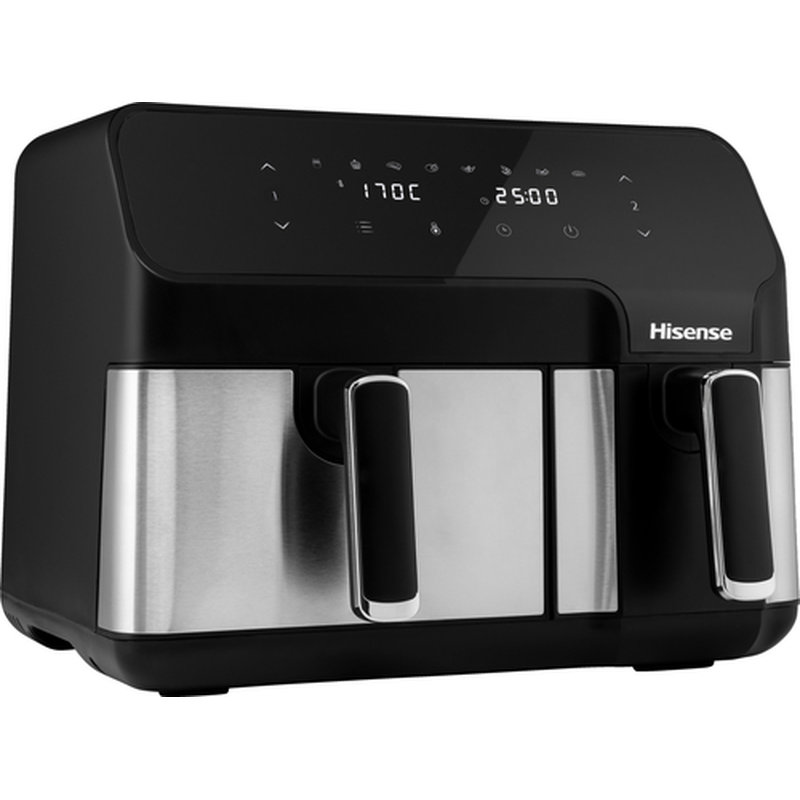 Hisense HAF2900D Doble 8,6 L Independiente 1700 W Freidora de aire caliente Negro - Imagen 2