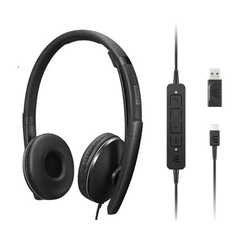 Lenovo 4XD1M39029 auricular y casco Auriculares Alámbrico Diadema USB Tipo C Negro Lenovo 4XD1M39029 auricular y casco Auriculares Alámbrico Diadema USB Tipo C Negro