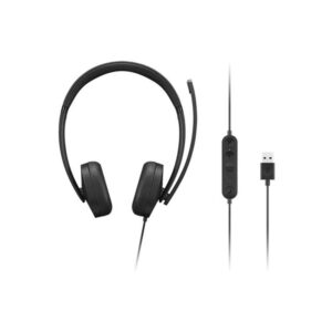 Lenovo 4XD1P83425 auricular y casco Auriculares Alámbrico Diadema Llamadas/Música USB tipo A Negro Lenovo 4XD1P83425 auricular y casco Auriculares Alámbrico Diadema Llamadas/Música USB tipo A Negro