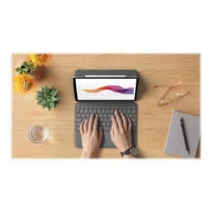 Logitech Folio Touch Gris Smart Connector AZERTY Francés