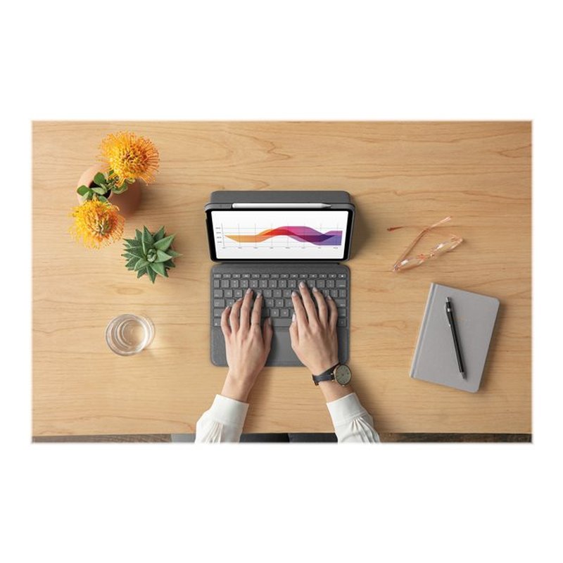 Logitech Folio Touch Gris Smart Connector QWERTY Español Logitech Folio Touch Gris Smart Connector QWERTY Español - Imagen 11