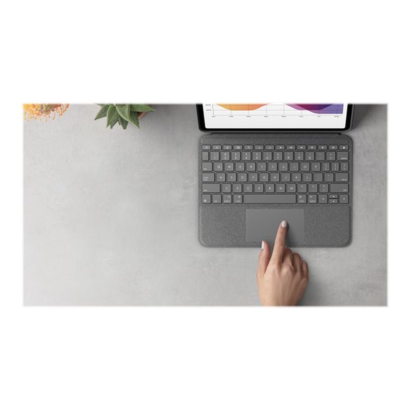 Logitech Folio Touch Gris Smart Connector QWERTY Inglés internacional Logitech Folio Touch Gris Smart Connector QWERTY Inglés internacional - Imagen 16