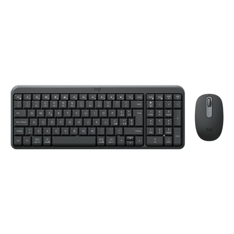 Logitech MK250 Compact Bluetooth Wireless Combo teclado Ratón incluido Universal RF Wireless + Bluetooth Italiano Grafito