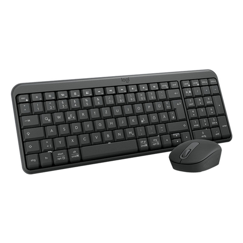 Logitech MK250 Compact Bluetooth Wireless Combo teclado Ratón incluido Universal RF Wireless + Bluetooth QWERTZ Alemán Grafito - Imagen 3