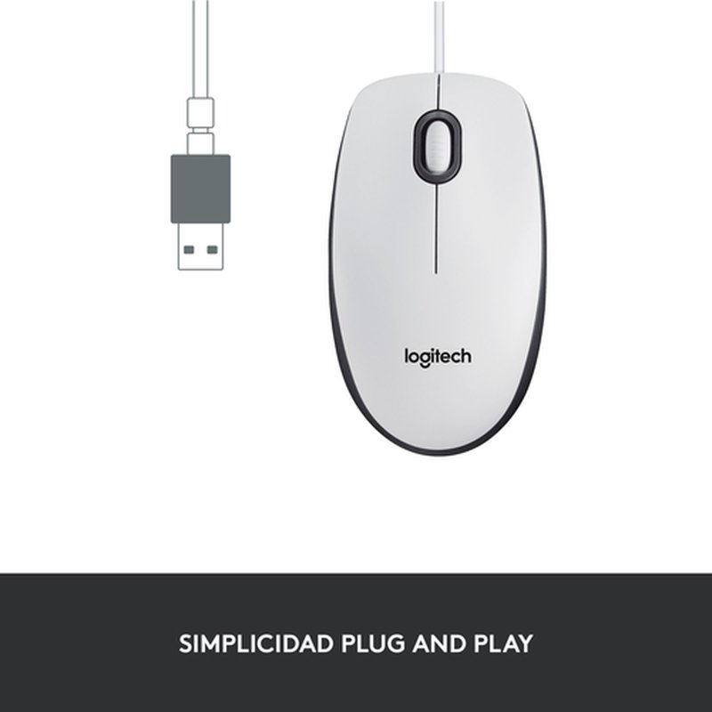 Logitech Mouse M100 ratón Ambidextro USB tipo A Óptico 1000 DPI - Imagen 9