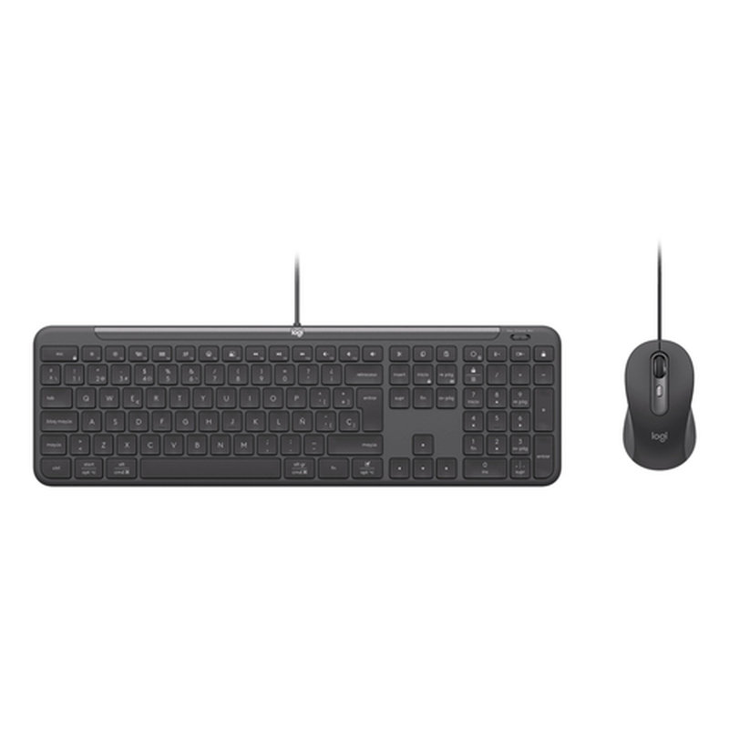 Logitech Signature Slim Wired Combo MK620 for Business teclado Ratón incluido Hogar / Oficina USB QWERTY Portugués Grafito