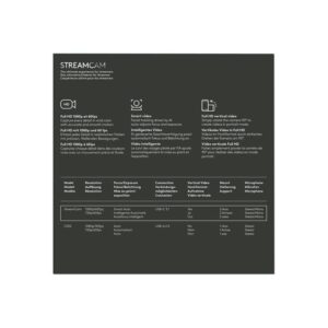 Logitech StreamСam cámara web 1920 x 1080 Pixeles USB 3.2 Gen 1 (3.1 Gen 1) Blanco