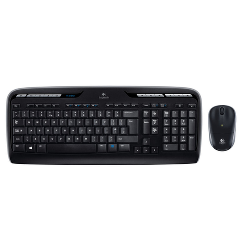 Logitech Wireless Combo MK330 teclado Ratón incluido Oficina USB QWERTY Internacional de EE.UU. Negro