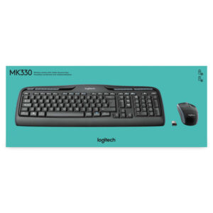 Logitech Wireless Combo MK330 teclado Ratón incluido Oficina USB QWERTY Internacional de EE.UU. Negro