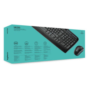 Logitech Wireless Combo MK330 teclado Ratón incluido Oficina USB QWERTY Internacional de EE.UU. Negro