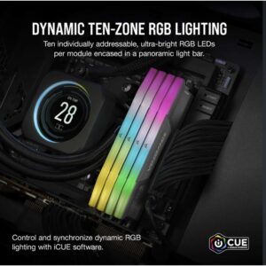 Alternative view of MEMORIA CORSAIR DDR5 32GB 2X16GB PC5200 VENGEANCE RGB CMG32GX5M2B5200Z40