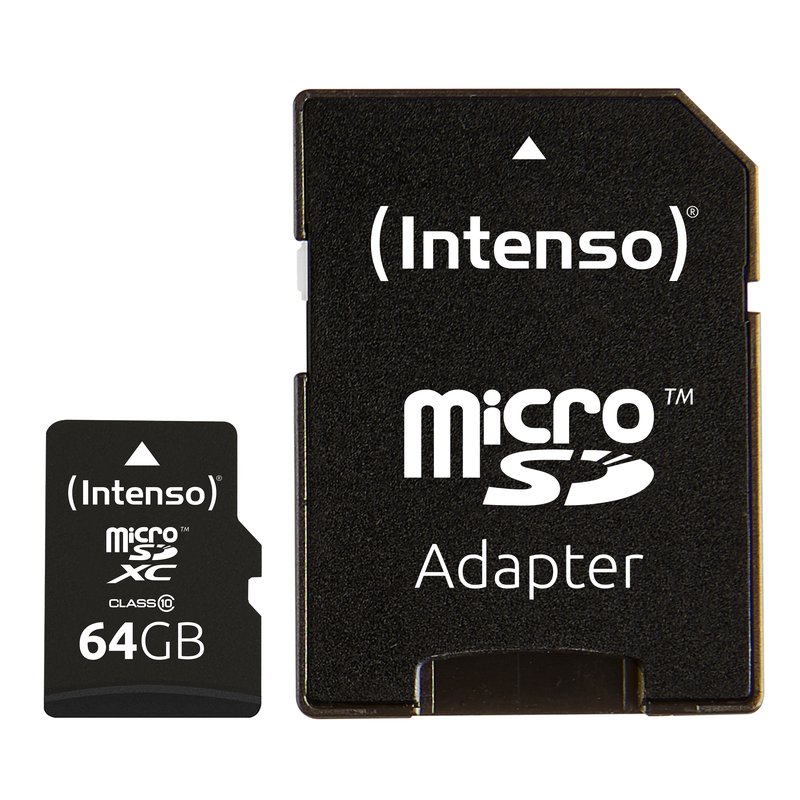 MEMORIA MICRO SD 64GB INTENSO CLASS 10 + ADAPTADOR SD