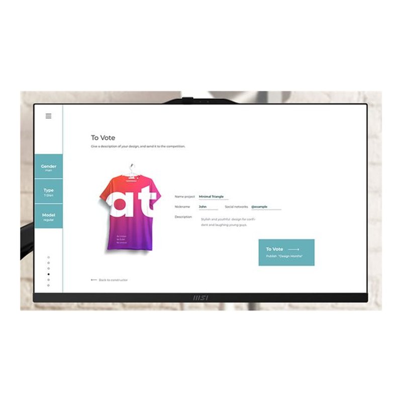 MSI AM272P 1M Intel Core 7 150U 68,6 cm (27") 1920 x 1080 Pixeles PC todo en uno 16 GB DDR5-SDRAM 512 GB SSD Windows 11 Home Wi-Fi 6E (802.11ax) Negro - Imagen 8