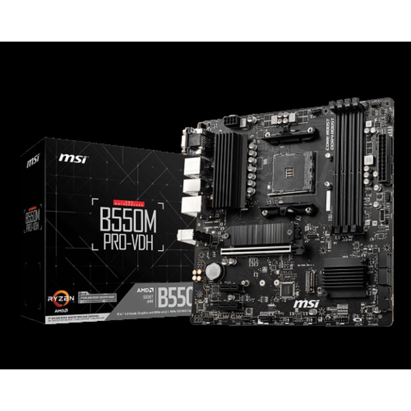 MSI B550M PRO-VDH placa base AMD B550 Zócalo AM4 micro ATX