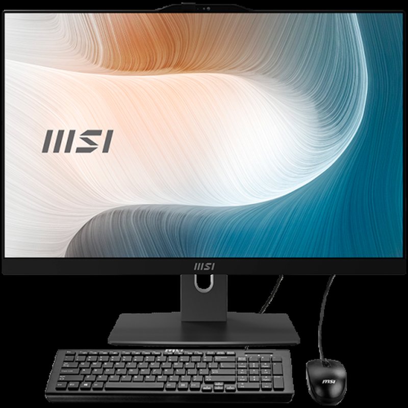 MSI Modern AM272P 1M-888ES Intel Core 7 150U 68,6 cm (27") 1920 x 1080 Pixeles PC todo en uno 16 GB DDR5-SDRAM 512 GB SSD Windows 11 Home Wi-Fi 6E (802.11ax) Negro