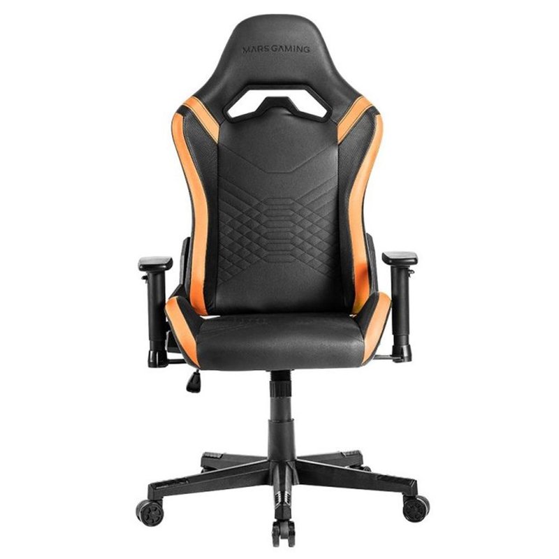 Mars Gaming MGC-PRO, Silla Gaming Profesional, Acabado Cuero PU, Reposabrazos 2D y Respaldo Reclinable 135°, Cojines Lumbar y Cervical Soft-Touch, Ruedas XL y Pistón Gas Clase 4, Naranja Mars Gaming MGC-PRO, Silla Gaming Profesional, Acabado Cuero PU, Reposabrazos 2D y Respaldo Reclinable 135°, Cojines Lumbar y Cervical Soft-Touch, Ruedas XL y Pistón Gas Clase 4, Naranja
