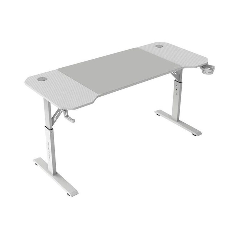 Mars Gaming MGD-ERGO140, Mesa Altura Ajustable 3 Posiciones, Superficie Ergonómica, Estructura Metálica, Alfombrilla XXL, Soporte Auriculares + Bebida, Gestión Cableado, Mesa Gaming 140x60cm, Blanco Mars Gaming MGD-ERGO140, Mesa Altura Ajustable 3 Posiciones, Superficie Ergonómica, Estructura Metálica, Alfombrilla XXL, Soporte Auriculares + Bebida, Gestión Cableado, Mesa Gaming 140x60cm, Blanco
