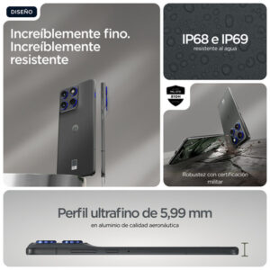 Motorola edge 70 17 cm (6.7") SIM doble Android 16.0 5G USB Tipo C 12 GB 512 GB 4800 mAh Gris Motorola edge 70 17 cm (6.7") SIM doble Android 16.0 5G USB Tipo C 12 GB 512 GB 4800 mAh Gris