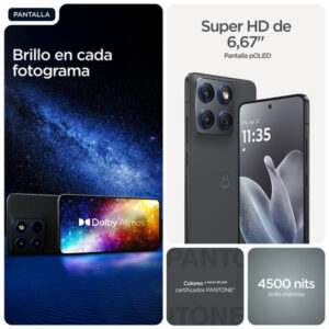 Motorola edge 70 17 cm (6.7") SIM doble Android 16.0 5G USB Tipo C 12 GB 512 GB 4800 mAh Gris Motorola edge 70 17 cm (6.7") SIM doble Android 16.0 5G USB Tipo C 12 GB 512 GB 4800 mAh Gris