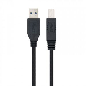 Alternative view of Nanocable 10.01.0802-BK cable USB 2 m USB 3.2 Gen 1 (3.1 Gen 1) USB A USB B Negro