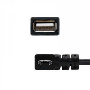 Nanocable CABLE USB 2.0 OTG ACODADO, TIPO MICRO B/M-A/H, NEGRO, 15 CM