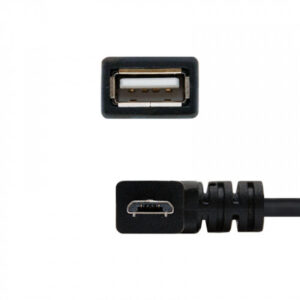 Nanocable CABLE USB 2.0 OTG ACODADO, TIPO MICRO B/M-A/H, NEGRO, 15 CM