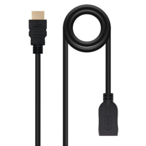 Nanocable Cable HDM 2.0 Prolongador A/M-A/H, Negro, 2 m