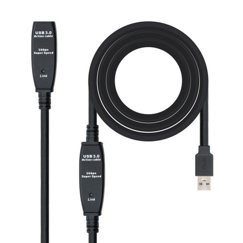 Nanocable Cable USB 3.0 prolongador con amplificador, tipo A/M-A/H, 10m Nanocable Cable USB 3.0 prolongador con amplificador, tipo A/M-A/H, 10m