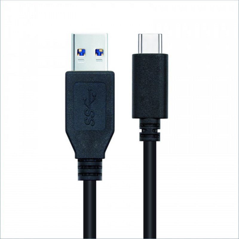 Nanocable Cable USB 3.1 Gen2 10Gbps 3A, tipo USB-C/M-A/M, negro, 1.5 m - Imagen 2