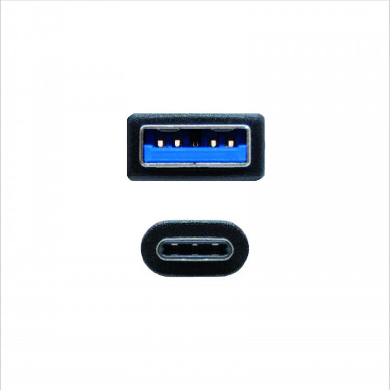 Nanocable Cable USB 3.1 Gen2 10Gbps 3A, tipo USB-C/M-A/M, negro, 1.5 m - Imagen 3